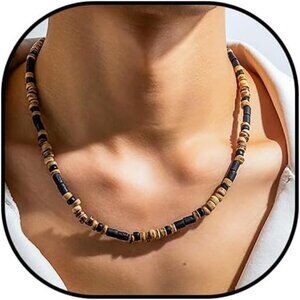 Shell Necklace Men Shell Beaded Necklaces Mens Beach Vacation Essentials for Men